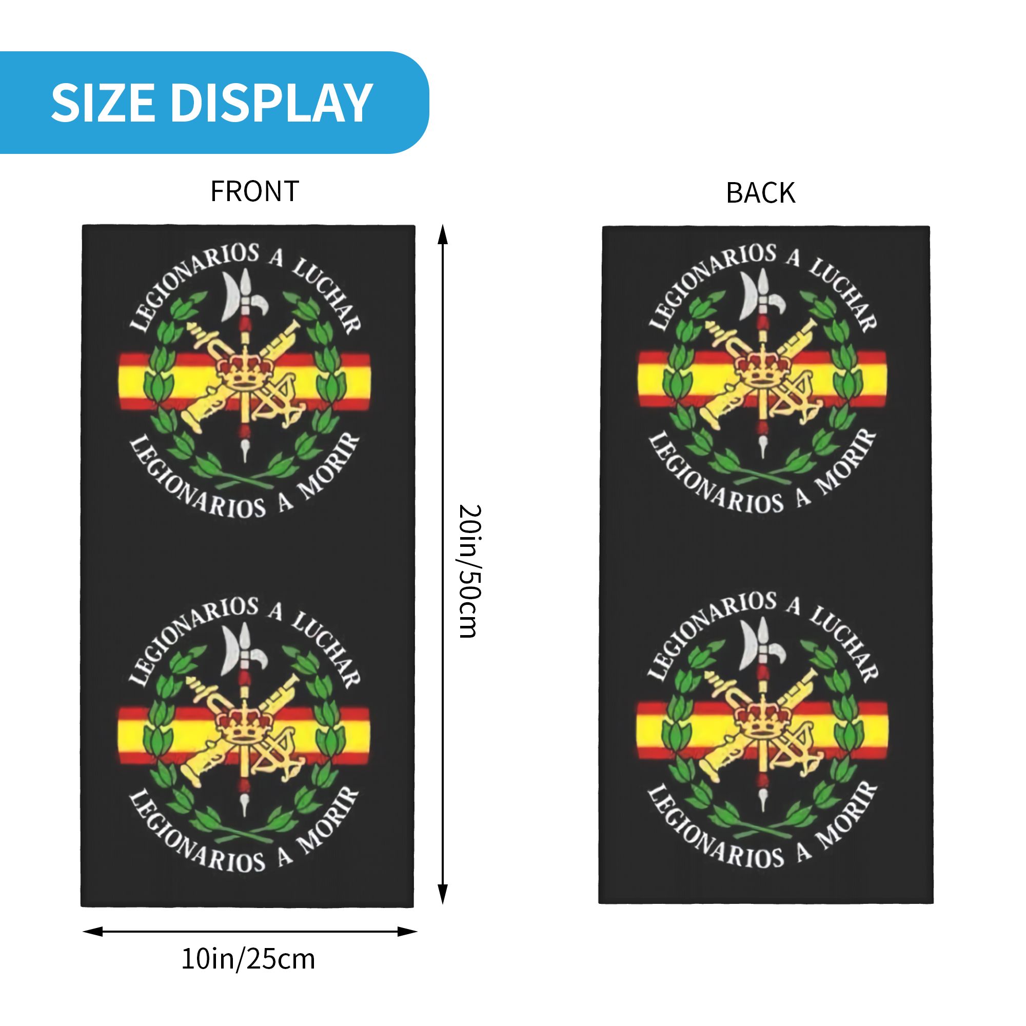 Custom Spanish Legion Bandana  - Neck Warmer Tube recension och pris