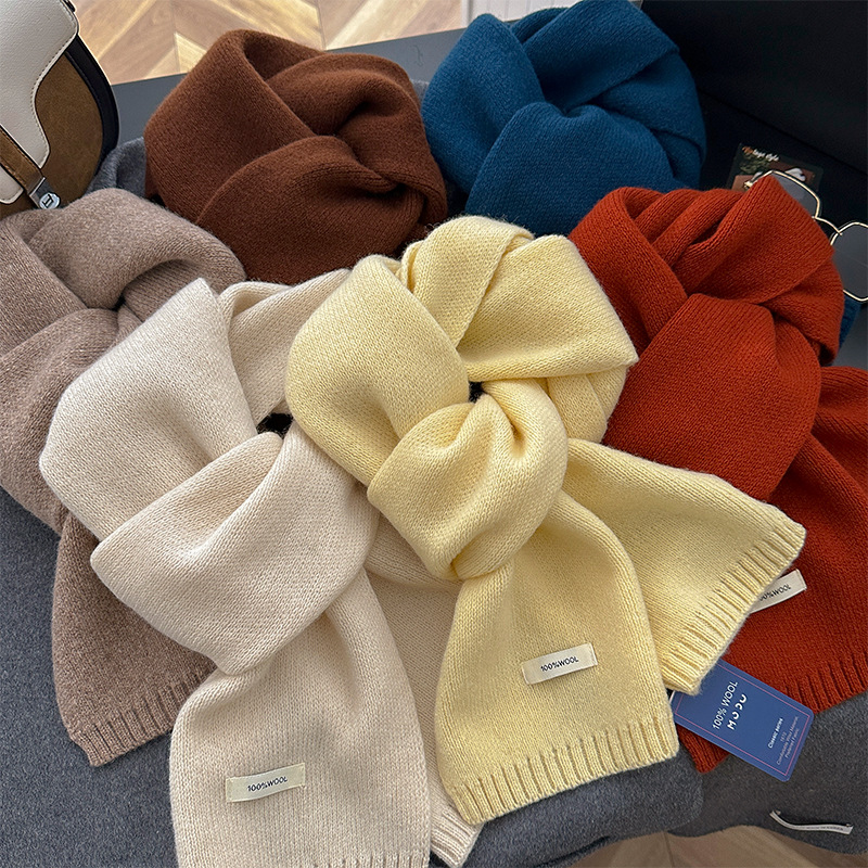 48-Color Pure Wool Scarf Autum - Muffler Men Wool recension och pris