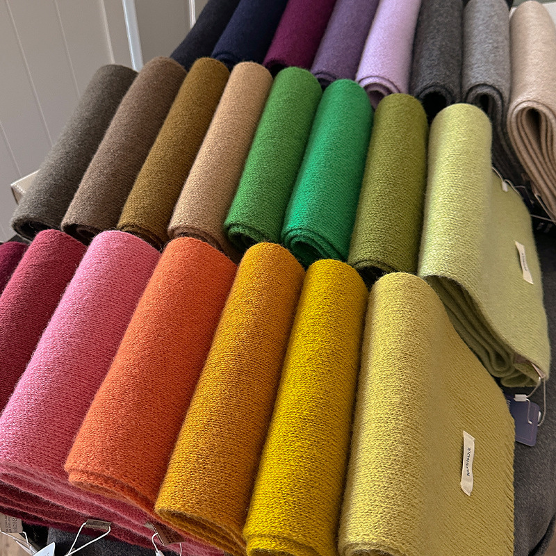 48-Color Pure Wool Scarf Autum - Muffler Men Wool recension och pris