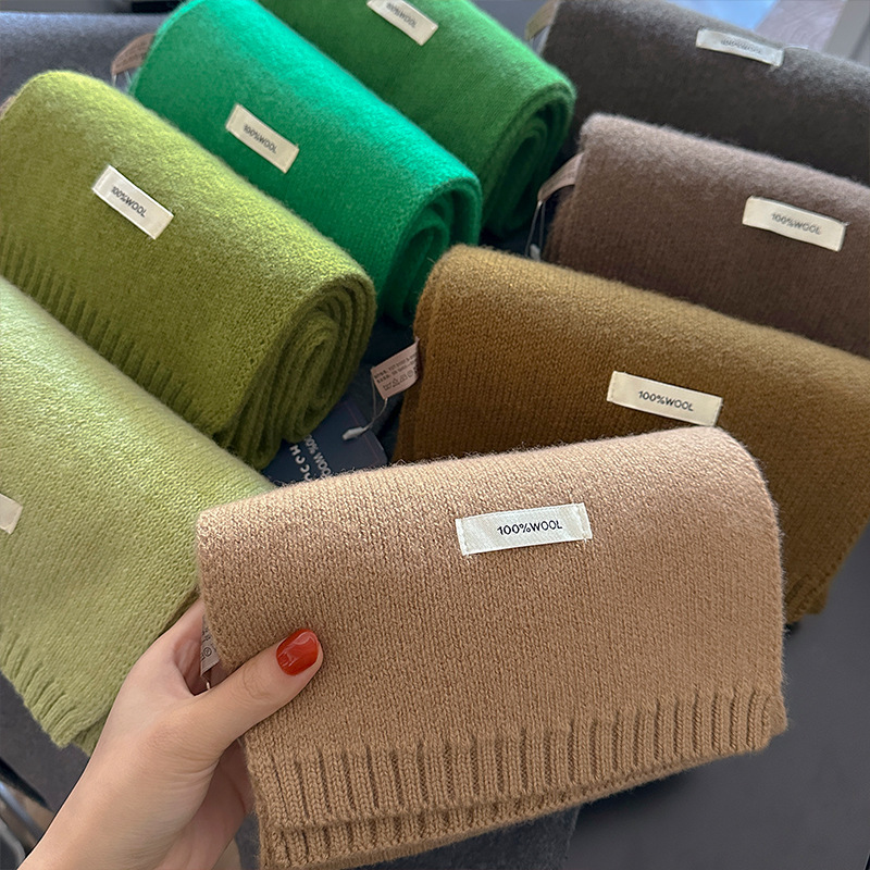 48-Color Pure Wool Scarf Autum - Muffler Men Wool recension och pris