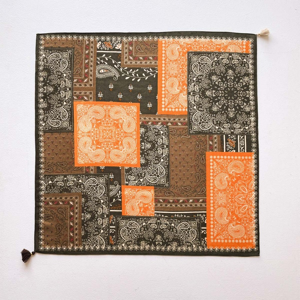 Tassel Scarf Women Square Cott - Bandana Cotton recension och pris