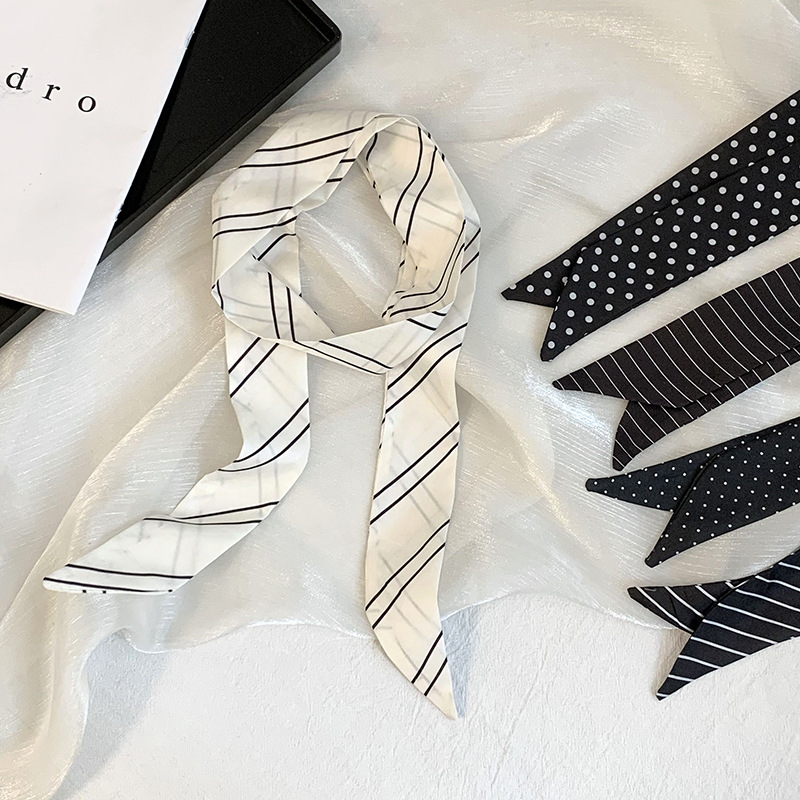Summer new striped silk scarf  - Silk Tie Striped recension och pris